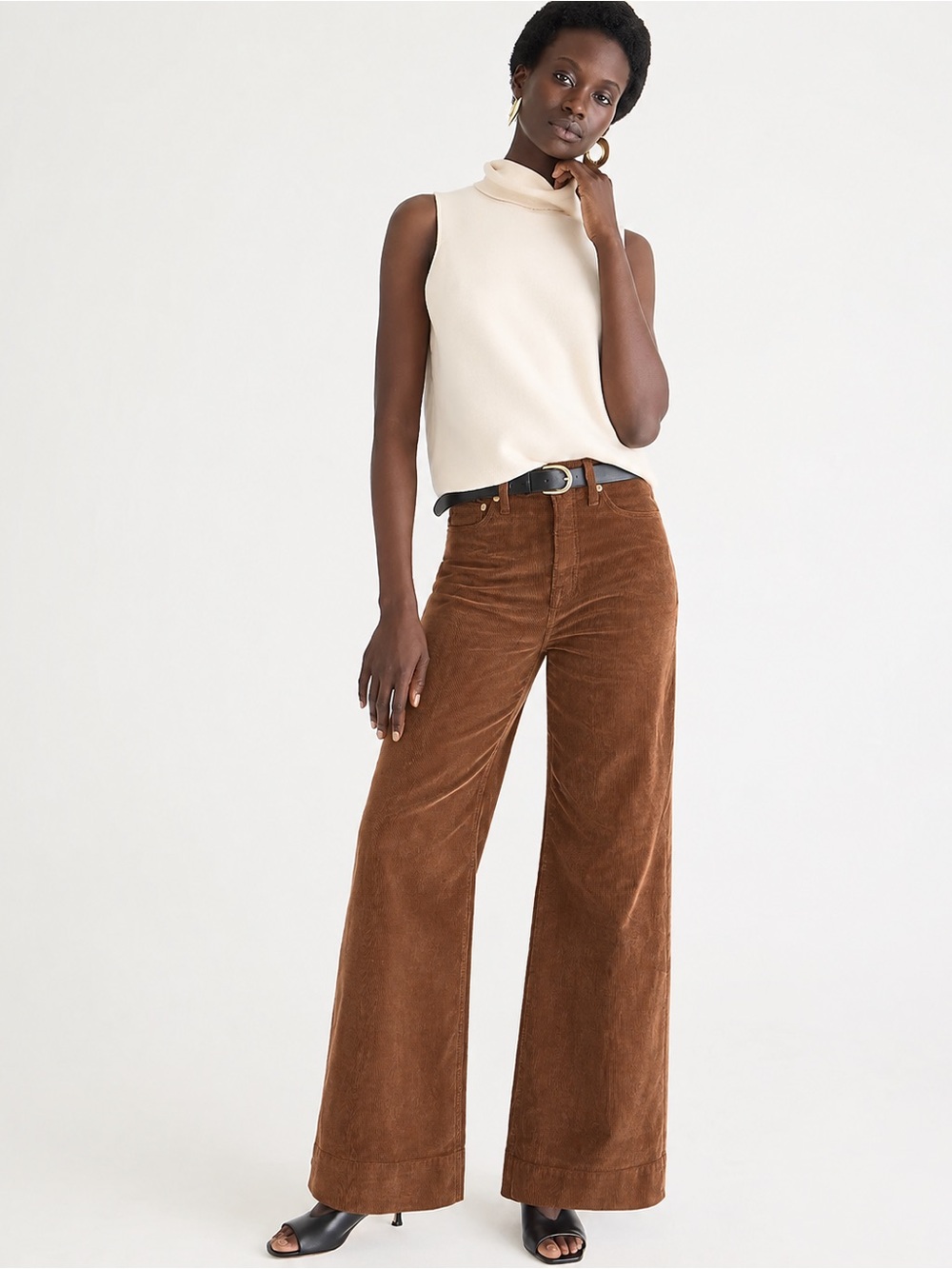J.Crew Re-Imagined High Rise ’90s Wide Leg Corduroy Pants Brown 25 - Picture 1 of 10